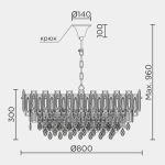 Подвесная люстра MODELUX ML.7082.18 CR