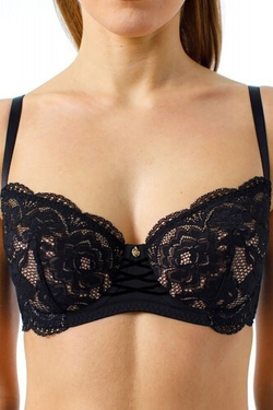 Бюстгальтер 85127 Miracle Coquette Revue (nero/nudo черный 90E)