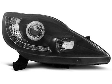Передние фары daylight black для Peugeot 107