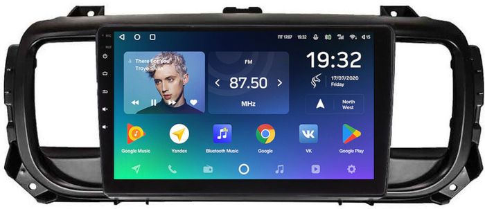 Магнитола для Peugeot Traveller/Expert, Citroen SpaceTourer/Jumpy, Opel Zafira Life/Vivaro - Teyes CC2 PLUS монитор 9" QLED, Android 10, Быстрая, SIM-слот