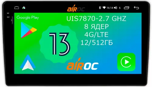 Магнитола для Jeep, Dodge, Chrysler 2006-2015 - Airoc 2K AU-2201 на Android 13, Быстрейшая, SIM-слот