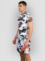 Рашгард Venum UFC Zenith Fight Week Black/White/Orange S/S
