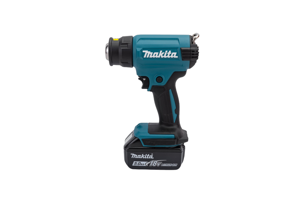 Аккумуляторный тепловой пистолет (фен) Makita LXT 18В, 550 град, кейс MakPac,насадки, 5.0 Ач х 1, з/у DHG180RT1J