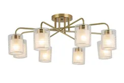 Люстра потолочная Rilon 07542/8 COPPER, 8×40 Вт, латунная