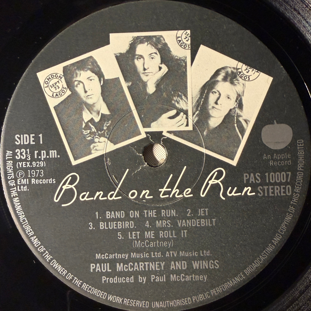 Paul McCartney And Wings ‎– Band On The Run (Англия 1973г.)