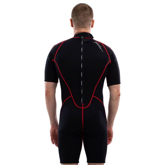 Гидрокостюм Marlin Malibu Shorty Man черно-красный 2,5 мм