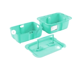 Ёмкость-контейнер ЕДПО-5 5л бирюзовый (с толкателем) полимерный для дезинфекции и предстерилизационной обработки
