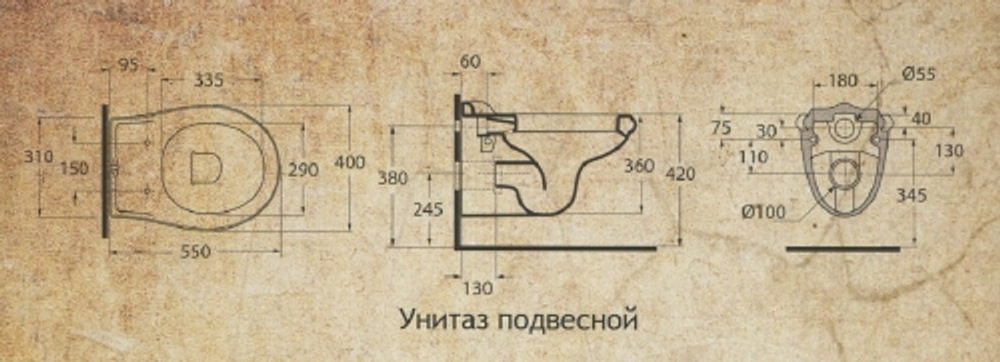Унитаз подвесной  Impero Migliore 20796