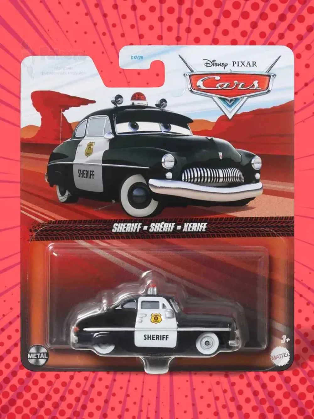 Машинка Disney Pixar Cars Тачки Sheriff DXV29 FLM15