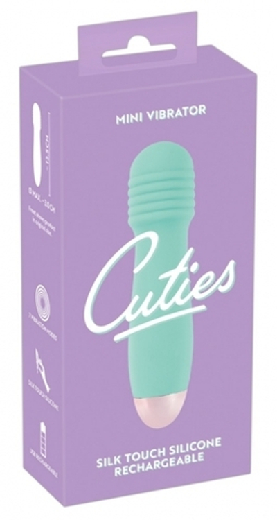 Вибратор мини Cuties бирюзовый (Цвет: бирюзовый)