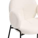 Стул на металлокаркасе Woodville Kalipso white, black, ножки черные