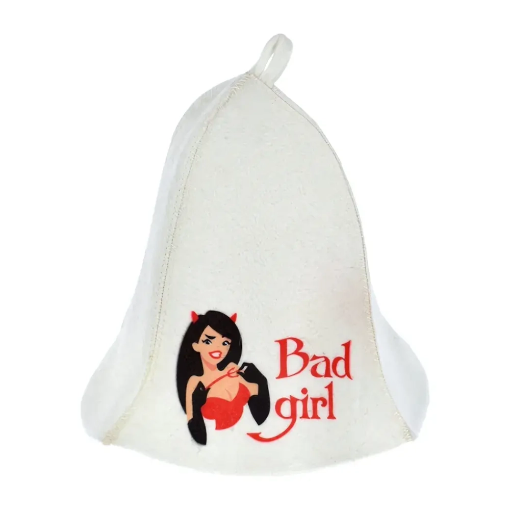 Шапка для бани и сауны «Bad girl» «Hot Pot», войлок /20