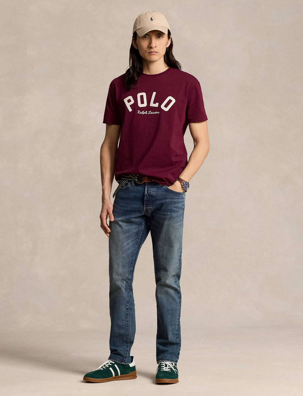 Футболка POLO RALPH LAUREN - бордовый(710952043)
