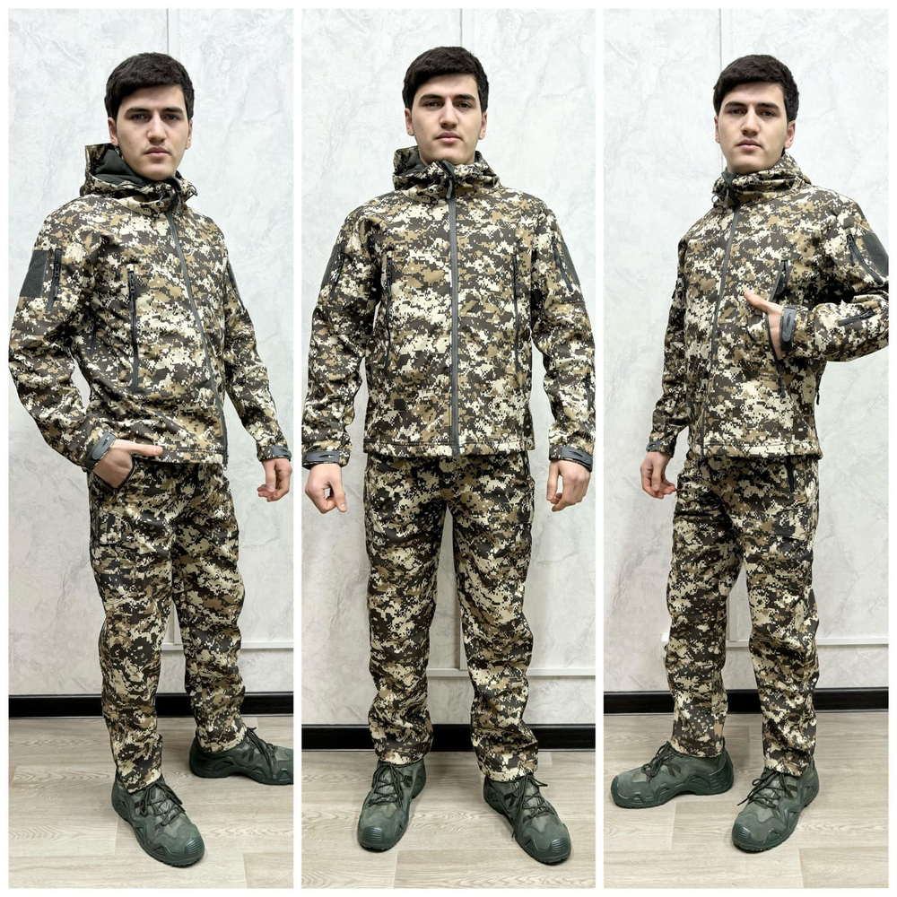 Тактический камуфляжный костюм softshell