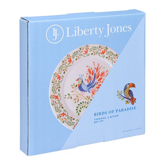 Набор тарелок love birds из коллекции birds of paradise в подарочной упаковке, D21 см, 2 шт.