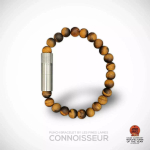 Браслет с пробойником для сигар "CONNOISSEUR" MATTE TIGER EYE 8mm