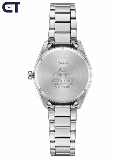 CASIO EFV-160D-1AVDF EDIFICE мужские наручные часы — компактная стальная модель с чёрным циферблатом