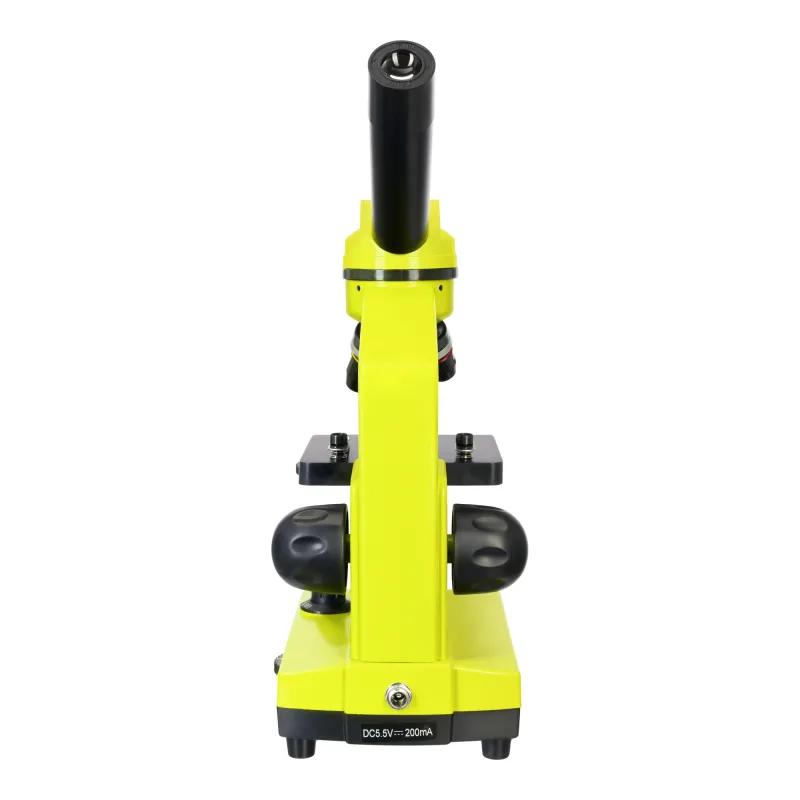 Микроскоп Levenhuk Rainbow 2L Lime\Лайм - вид сзади