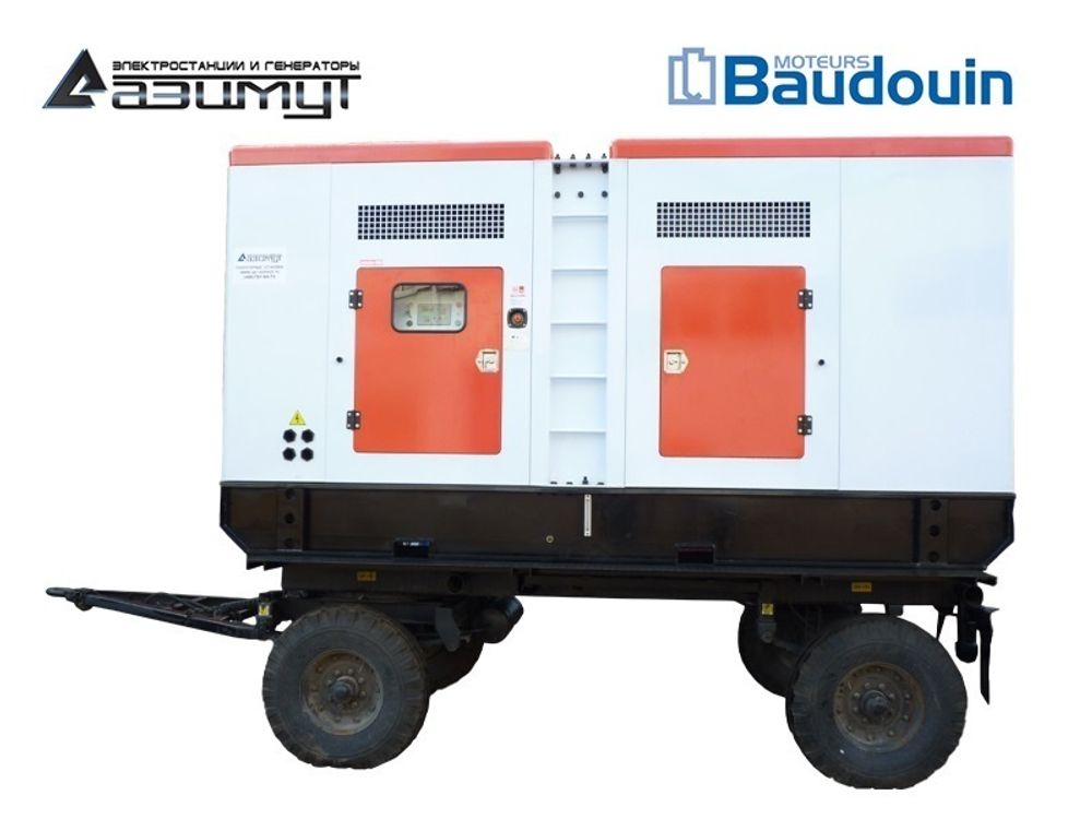 Дизельный генератор Азимут ЭД-600-Т400-1РКМ9 Baudouin на шасси в кожухе