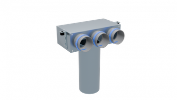 Flexag PCP-125/90x3 пленум вентиляционный потолочный, D125, на 3 выxода, L=300 мм