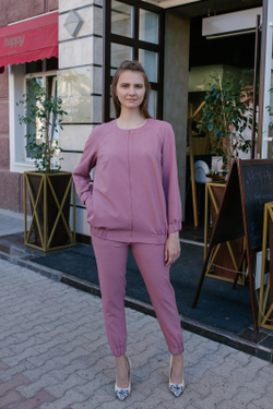 Брюки прямые 2662АЕ, орхидея