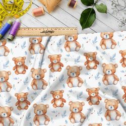 Ткань премиум дюспо толпа игрушечных медведей