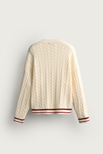 СВИТЕР С КОСАМИ И КОНТРАСТНОЙ НАДПИСЬЮ — ZARA