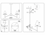 Люстра на штанге Ambrella Light HIGH LIGHT LH57131