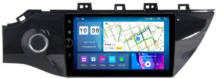 Магнитола для KIA Rio 4, Rio X-Line 2017-2020 (рамка под 9" с кнопкой) - Parafar PF105LHDAV на Android 12, Быстрая, CarPlay, 4G SIM-слот