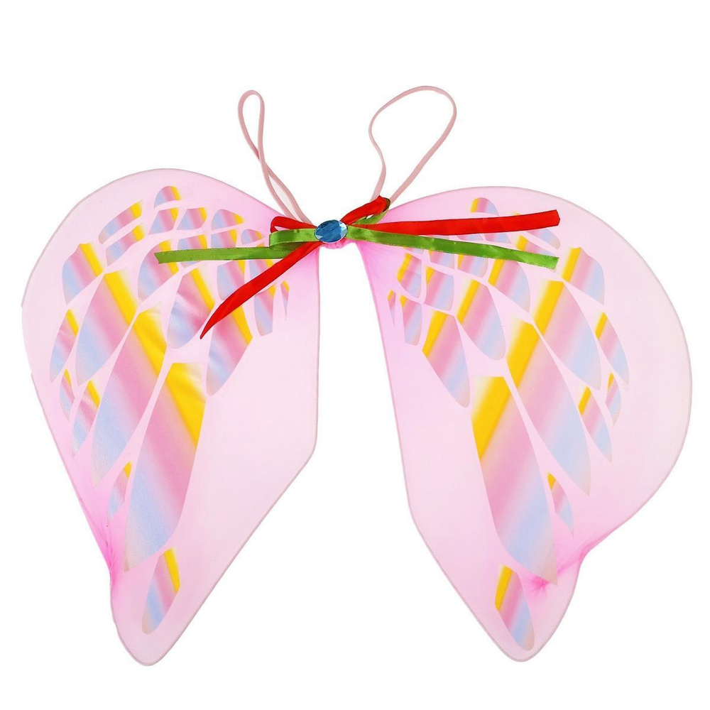 Карнавальные крылья "Ангел", с узорами, цвет розовый 3102690
