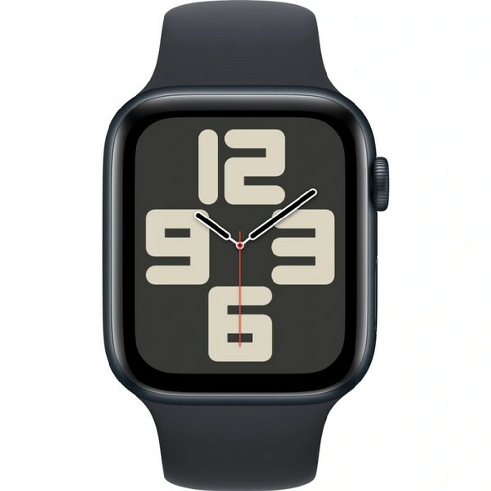Apple Watch SE, 40мм, из алюминия цвета «тёмная ночь», спортивный ремешок (2023)