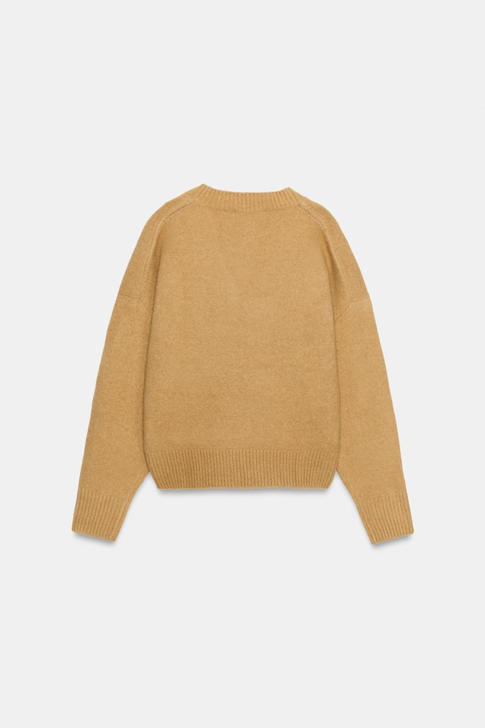 ZARA МЯГКИЙ СВИТЕР, РЫЖЕВАТО-КОРИЧНЕВЫЙ