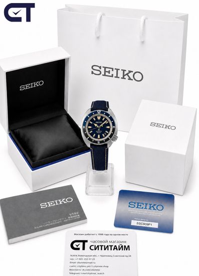 Seiko SRPK15K1 Presage Cocktail Time мужские наручные часы — Midnight Blue Moon с кожаным ремешком