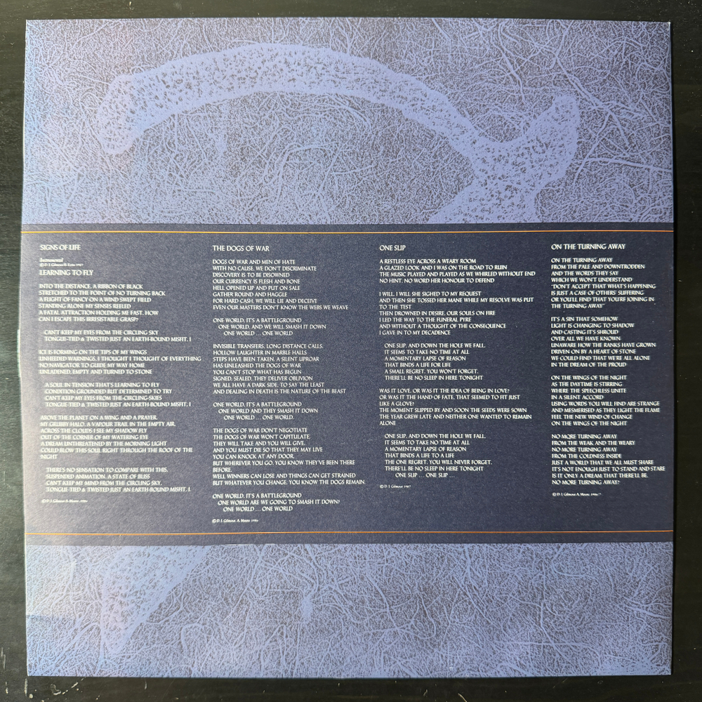 Pink Floyd - A Momentary Lapse Of Reason (Europe 1987г.)