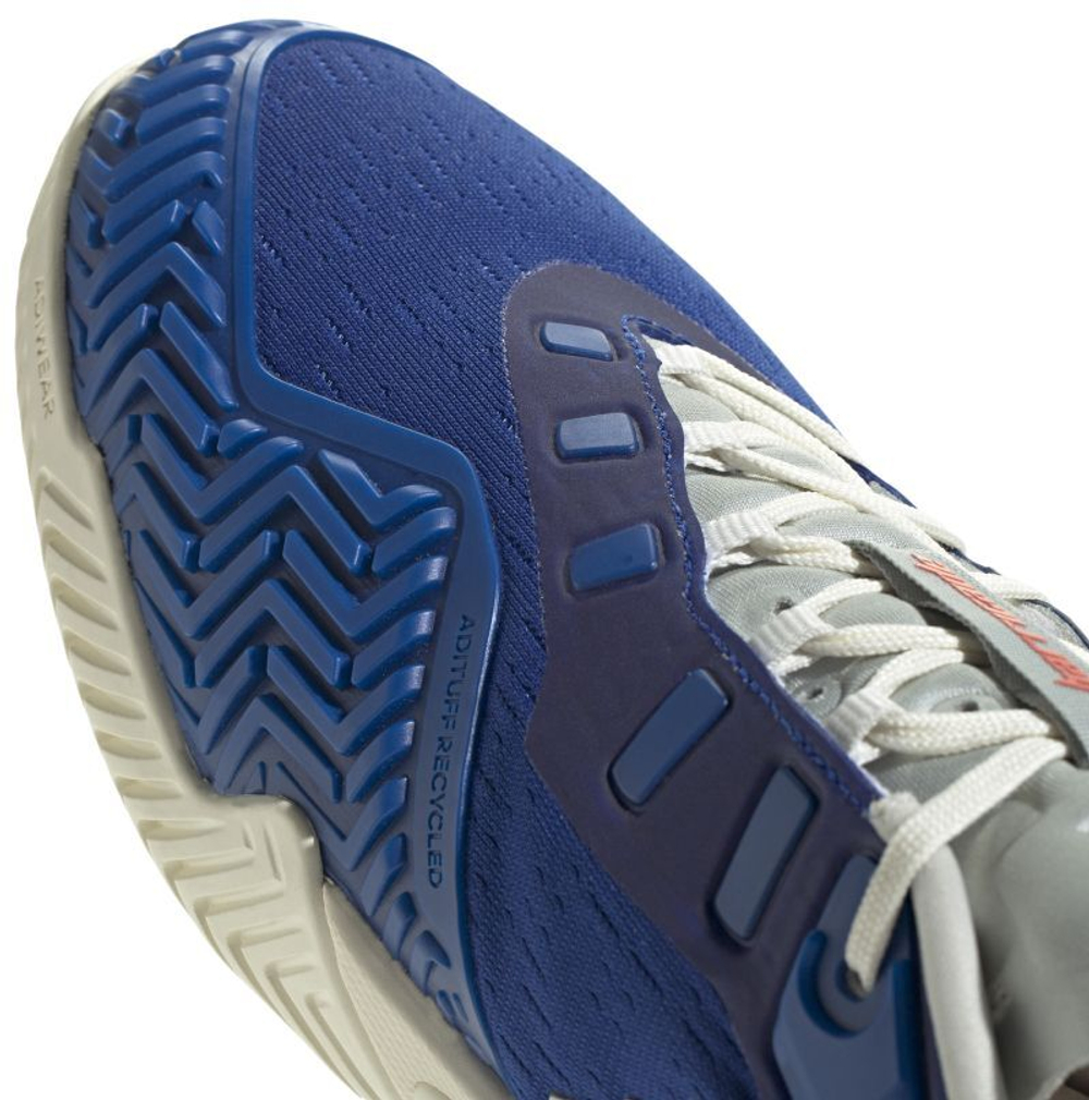 Мужские кроссовки теннисные Adidas Barricade - Бежевый, красный, небесный