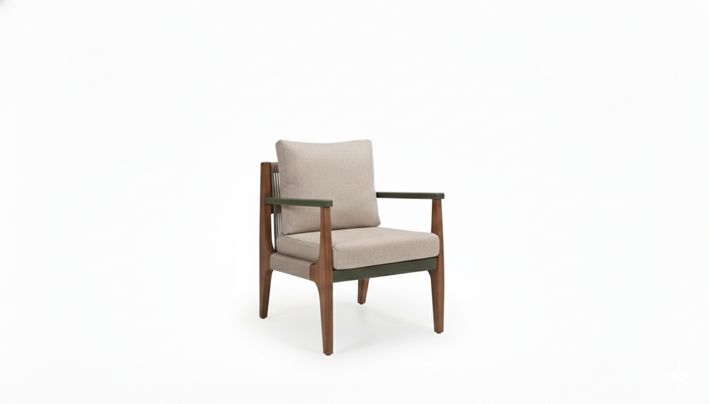 Столовая группа Elif Dining Set. Алюминий, роуп, ироко. Поставка 45 дней.