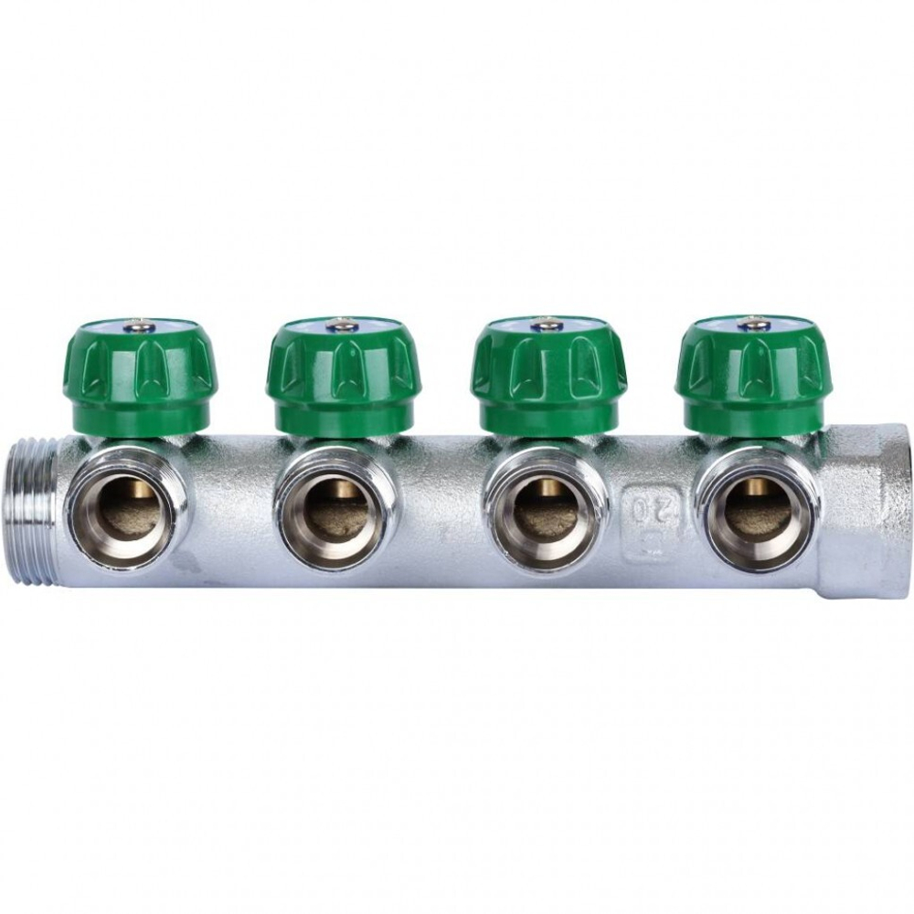 Коллектор распределительный 1", 4 отвода 3/4" EU