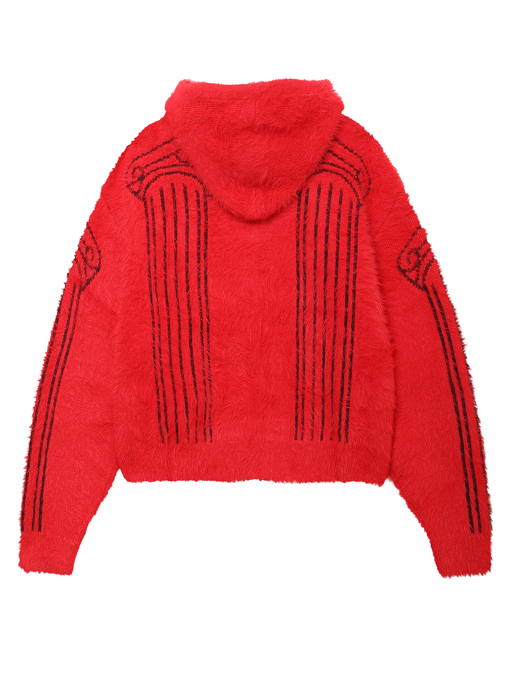 Толстовка С Капюшоном На Молнии Fluffy Column Chenille Reversible Zip Thru Hoodie