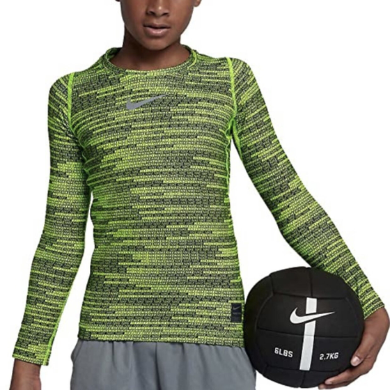 Футболка с длинным рукавом для мальчиков Nike B NP Warm Top LS Crew AOP