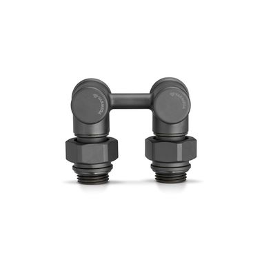 Узел нижнего подключения Thermo угловой, Черный, Desighn Series, 1/2" x 3/4"