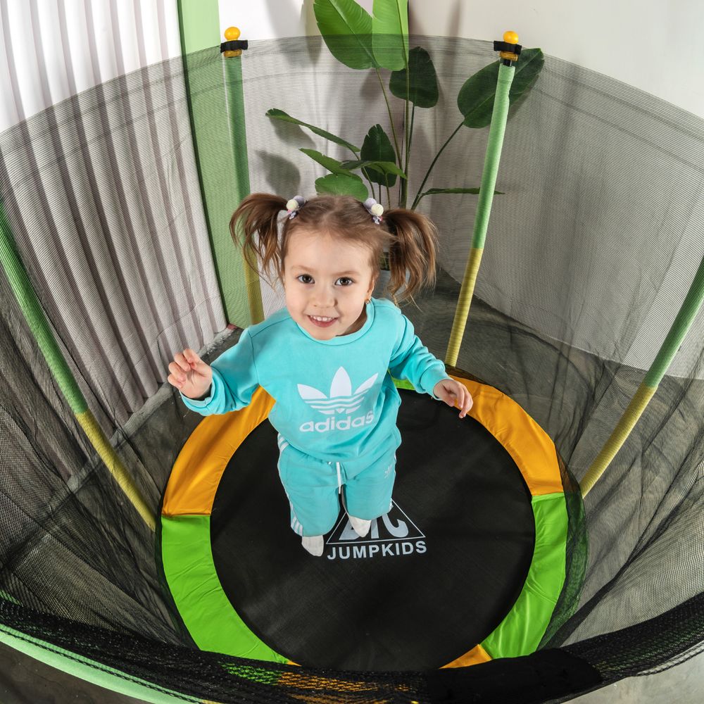 Батут DFC JUMP KIDS 55&amp;quot; зелено-желтый