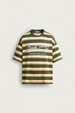 ФУТБОЛКА СВОБОДНОГО КРОЯ В ПОЛОСКУ С ТЕКСТОМ — ZARA