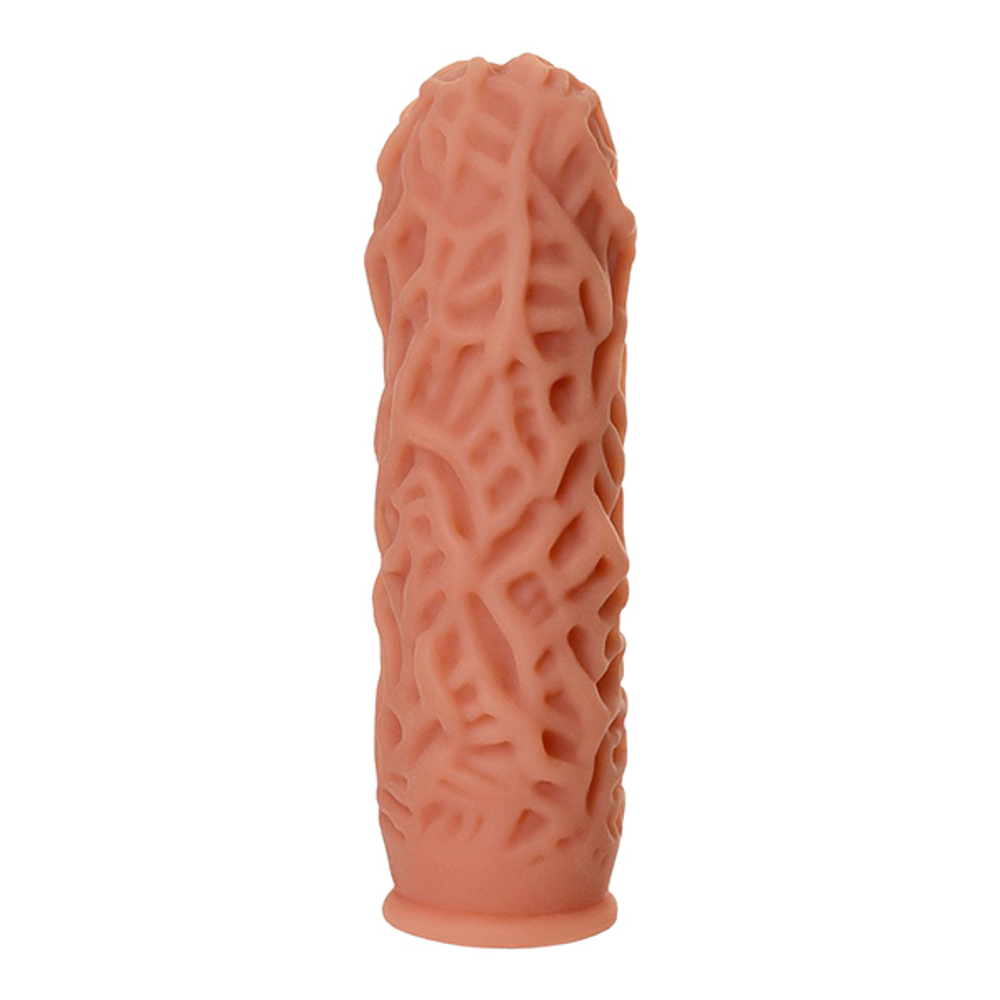 Насадка на фаллос с рельефными складочками 14,7см Kokos Extreme Sleeve 012 M Size
