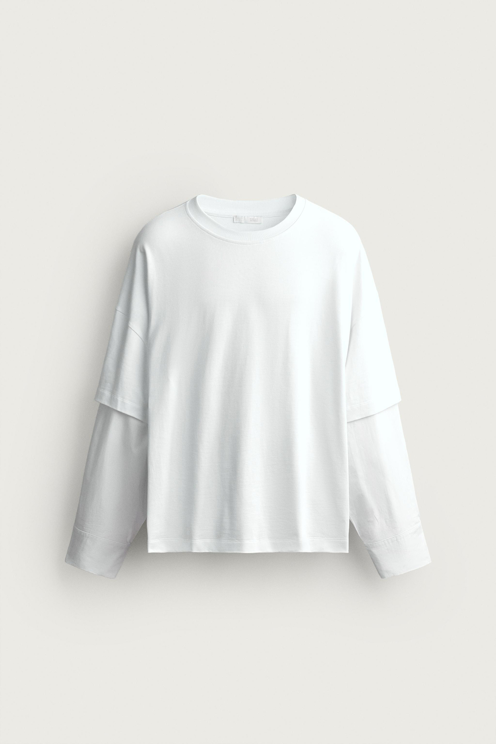 ФУТБОЛКА С МНОГОСЛОЙНЫМИ РУКАВАМИ — ZARA