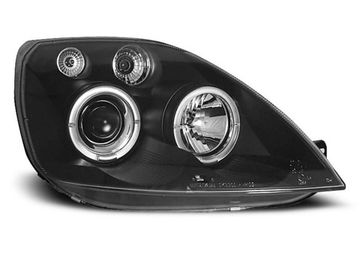 Передние фары angel eyes black для Ford Fiesta MK6