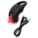Чёрно-красное эрекционное виброкольцо 2,6см Erotist Toy Rechargeable Ring Mill