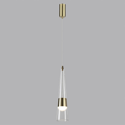 5043/12L L-VISION ODL24 000 глянц.золото/прозрачный/металл/стекло Подвес LED 12W 3000K 1334Лм LUMP