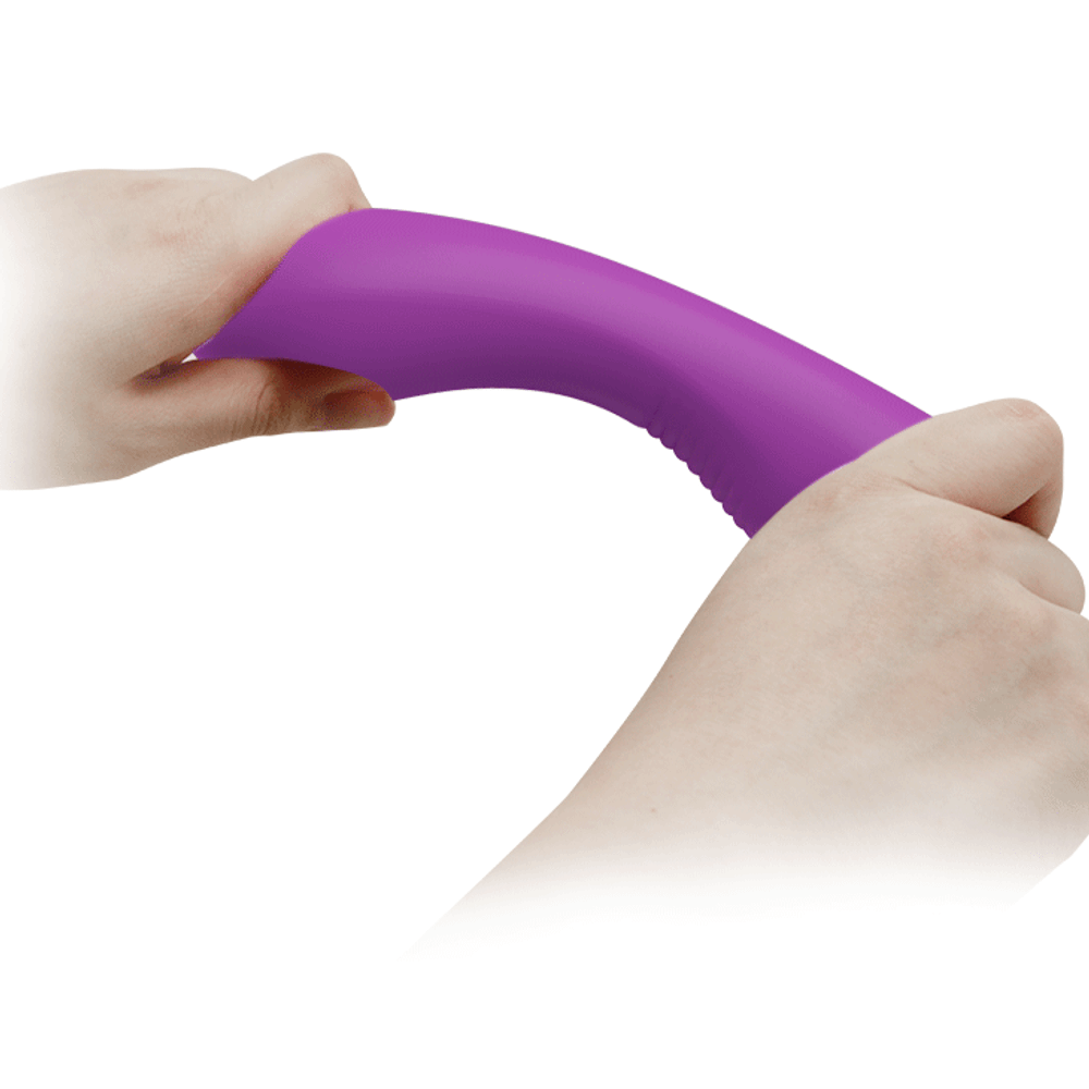 Фиолетовый изогнутый вибратор 19см для точки G Pretty Love G-Spot Vibrator Matt BI-014667-1