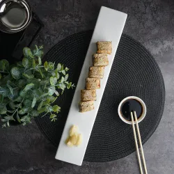 Блюдо прямоугольное 43*7 см h3,5 см брусок для закусок White Matt Panasia P.L. Proff Cuisine [1]