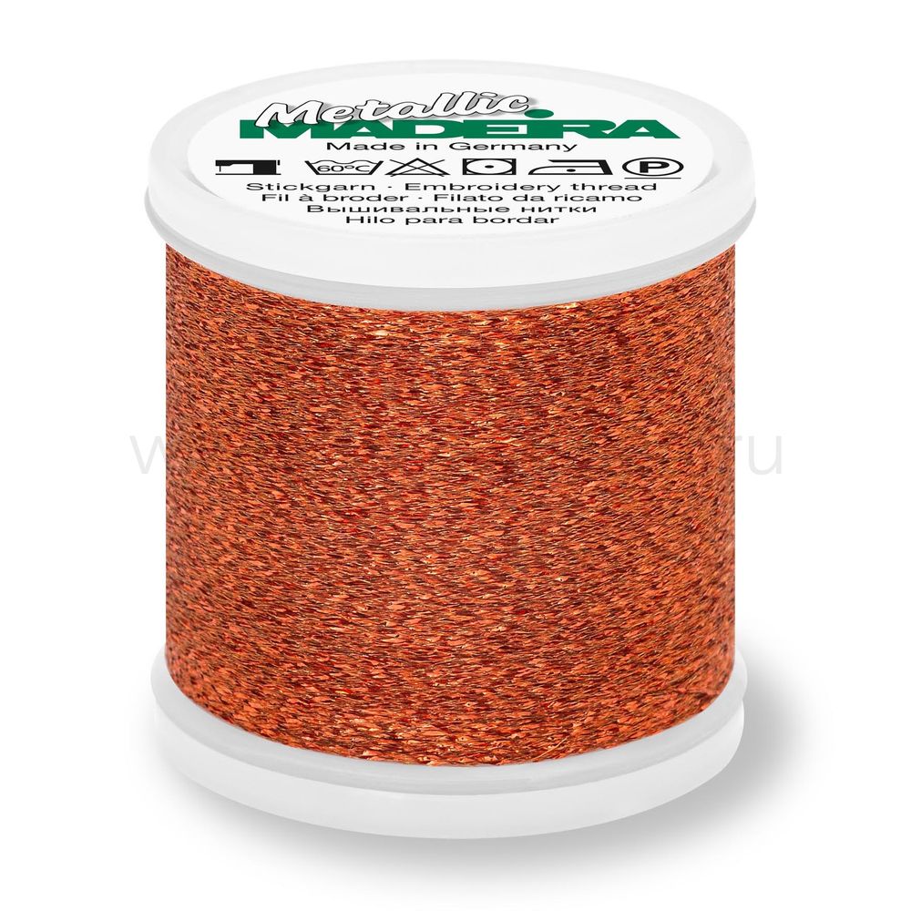Нитки вышивальные металлизированные Madeira Metallic №40, 200 м, цв. 28, 9842, 5 катушек